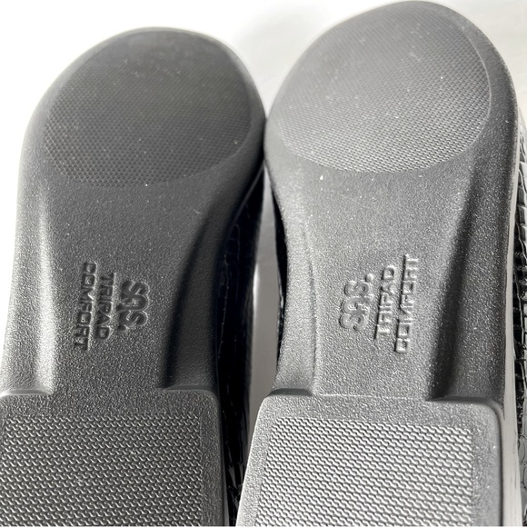 SAS Black Patent Leather Snake Print Embossed Loafers Size 12 N - Picture 9 of 10